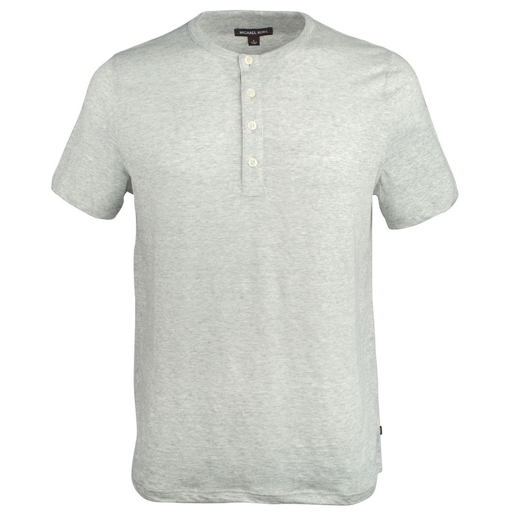 NWT Michael Kors Men's Henley Short Sleeve Shirt-HG-XL $89.5